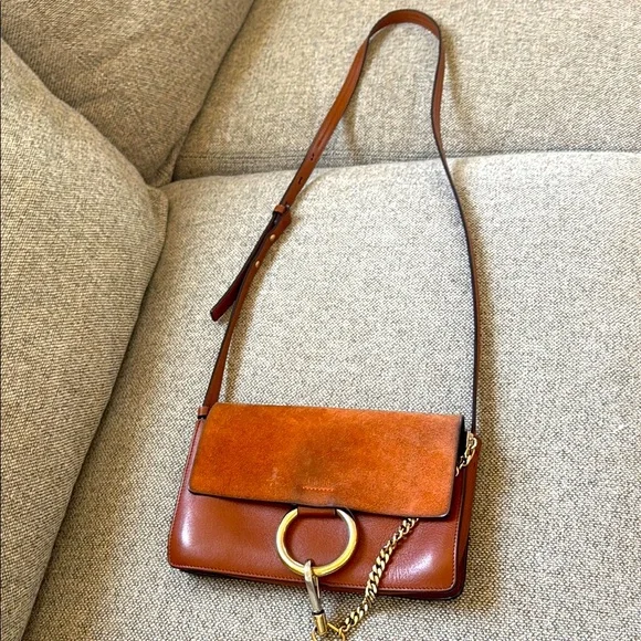 Authentic Chloe Faye Leather Shoulder Bag-Small - Picture 6 of 16